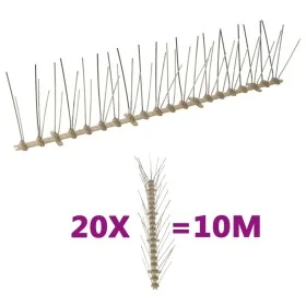 Set de 5 hileras de pinchos contra pájaros y palomas 20 uds 10m de , Repelentes para animales - Ref: Foro24-149129, Precio: 4...