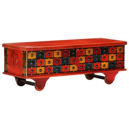 Caja de almacenaje de madera maciza de acacia 110x40x40 cm rojo de , Baúles de almacenamiento - Ref: Foro24-247669, Precio: 2...