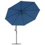Sombrilla de jardín voladiza con luces LED azul celeste 350 cm de , Sombrillas - Ref: Foro24-313785, Precio: 164,83 €, Descue...
