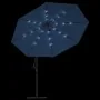 Sombrilla de jardín voladiza con luces LED azul celeste 350 cm de , Sombrillas - Ref: Foro24-313785, Precio: 164,83 €, Descue...