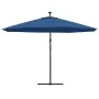 Sombrilla de jardín voladiza con luces LED azul celeste 350 cm de , Sombrillas - Ref: Foro24-313785, Precio: 164,83 €, Descue...