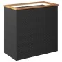 Jardinera de ratán sintético negra 80x40x80 cm de , Maceteros y jardineras - Ref: Foro24-319417, Precio: 107,85 €, Descuento: %