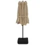 Sombrilla doble de jardín con luces LED gris taupe 449x245 cm de , Sombrillas - Ref: Foro24-362956, Precio: 196,24 €, Descuen...