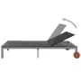 Tumbona doble con ruedas ratán sintético negro de , Tumbonas - Ref: Foro24-43977, Precio: 288,28 €, Descuento: %