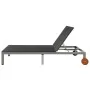 Tumbona doble con ruedas ratán sintético negro de , Tumbonas - Ref: Foro24-43977, Precio: 288,28 €, Descuento: %