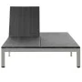 Tumbona doble con ruedas ratán sintético negro de , Tumbonas - Ref: Foro24-43977, Precio: 288,28 €, Descuento: %