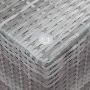 Mesa auxiliar superficie vidrio ratán sint. gris 35x35x52 cm de , Mesas auxiliares - Ref: Foro24-46983, Precio: 76,38 €, Desc...