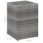 Mesa auxiliar superficie vidrio ratán sint. gris 35x35x52 cm de , Mesas auxiliares - Ref: Foro24-46983, Precio: 76,38 €, Desc...