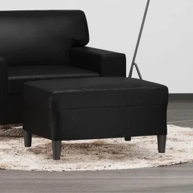 Reposapiés de cuero sintético negro 70x55x41 cm by , Ottomans - Ref: Foro24-349311, Price: 58,72 €, Discount: %