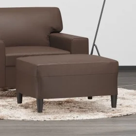 Reposapiés de cuero sintético marrón 70x55x41 cm de , Otomanas - Ref: Foro24-349313, Precio: 59,83 €, Descuento: %