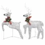 Renos de Navidad 2 unidades 40 LED plateado de , Luces de Navidad - Ref: Foro24-342684, Precio: 50,25 €, Descuento: %