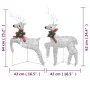 Renos de Navidad 2 unidades 40 LED plateado de , Luces de Navidad - Ref: Foro24-342684, Precio: 50,25 €, Descuento: %