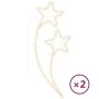 Tira de luces de estrella 2 uds blanco cálido 125,5x53x4,5 cm de , Luces de Navidad - Ref: Foro24-343318, Precio: 73,66 €, De...