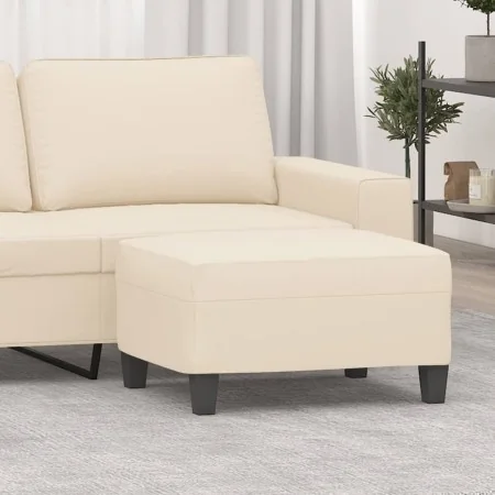 Reposapiés tela de microfibra beige 70x55x41 cm de , Otomanas - Ref: Foro24-349366, Precio: 60,44 €, Descuento: %