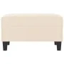 Reposapiés tela de microfibra beige 70x55x41 cm de , Otomanas - Ref: Foro24-349366, Precio: 60,44 €, Descuento: %