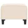 Reposapiés tela de microfibra beige 70x55x41 cm de , Otomanas - Ref: Foro24-349366, Precio: 60,44 €, Descuento: %