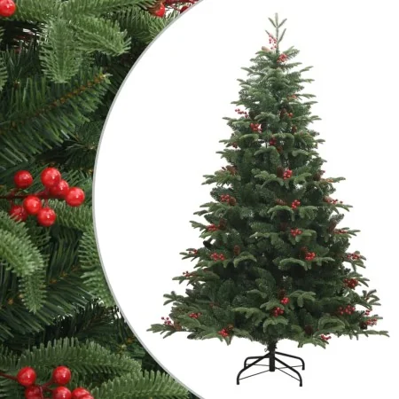 Árbol de Navidad artificial con piñas y bayas 180 cm de , Arboles de navidad - Ref: Foro24-358376, Precio: 106,01 €, Descuent...