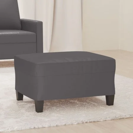Reposapiés de cuero sintético gris 70x55x41 cm de , Otomanas - Ref: Foro24-349358, Precio: 59,57 €, Descuento: %