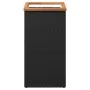 Jardinera de ratán sintético negro 40x40x80 cm de , Maceteros y jardineras - Ref: Foro24-319415, Precio: 76,88 €, Descuento: %