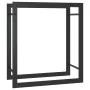 Leñero de acero negro mate 50x28x56 cm de , Bolsas y soportes de leña - Ref: Foro24-350304, Precio: 26,32 €, Descuento: %