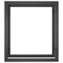 Leñero de acero negro mate 50x28x56 cm de , Bolsas y soportes de leña - Ref: Foro24-350304, Precio: 26,32 €, Descuento: %