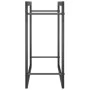 Leñero de acero negro mate 50x28x56 cm de , Bolsas y soportes de leña - Ref: Foro24-350304, Precio: 26,32 €, Descuento: %
