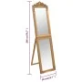 Espejo de pie dorado 50x200 cm de , Espejos - Ref: Foro24-351529, Precio: 151,26 €, Descuento: %