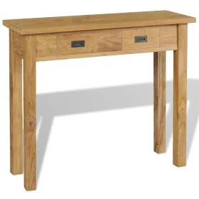 Mesa consola madera de teca maciza 90x30x80 cm de , Mesas auxiliares - Ref: Foro24-244481, Precio: 195,67 €, Descuento: %