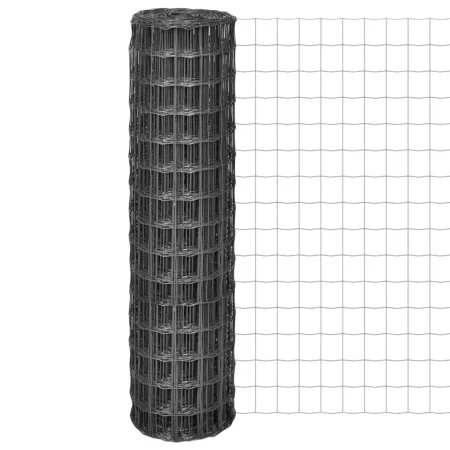 Euro Valla acero gris 10x1,5 m de , Paneles de vallas - Ref: Foro24-142511, Precio: 85,29 €, Descuento: %