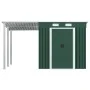 Cobertizo jardín con tejado extendido acero verde 346x193x181 cm de , Cobertizos - Ref: Foro24-144037, Precio: 669,46 €, Desc...