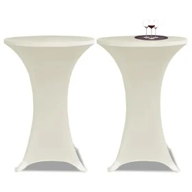 2 Manteles color crema ajustados para mesa de pie - 70 cm diámetro de , Fundas - Ref: Foro24-241208, Precio: 28,48 €, Descuen...