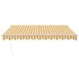 Toldo retráctil automático amarillo y blanco 3x2,5 m de , Toldos - Ref: Foro24-3154481, Precio: 251,18 €, Descuento: %