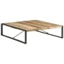 Mesa de centro madera de mango rugosa 140x140x40 cm de , Mesas de centro - Ref: Foro24-321576, Precio: 379,20 €, Descuento: %