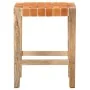 Taburetes de bar 2 piezas cuero auténtico marrón 60 cm de , Taburetes de cocina - Ref: Foro24-321831, Precio: 143,63 €, Descu...