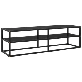 Mueble para TV negro con vidrio negro 140x40x40 cm von , TV-Möbel - Ref: Foro24-322864, Preis: 120,84 €, Rabatt: %