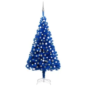 Árbol de Navidad preiluminado con luces y bolas azul 120 cm de , Arboles de navidad - Ref: Foro24-3077679, Precio: 42,59 €, D...