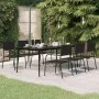 Mesa de comedor para jardín acero y vidrio negro 200x100x74 cm de , Mesas de jardín - Ref: Foro24-3100108, Precio: 222,62 €, ...