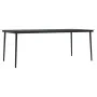 Mesa de comedor para jardín acero y vidrio negro 200x100x74 cm de , Mesas de jardín - Ref: Foro24-3100108, Precio: 222,62 €, ...