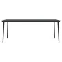 Mesa de comedor para jardín acero y vidrio negro 200x100x74 cm de , Mesas de jardín - Ref: Foro24-3100108, Precio: 222,62 €, ...