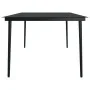 Mesa de comedor para jardín acero y vidrio negro 200x100x74 cm de , Mesas de jardín - Ref: Foro24-3100108, Precio: 222,62 €, ...