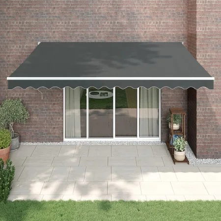 Toldo retráctil automático gris antracita 4x3 m de , Toldos - Ref: Foro24-3154488, Precio: 352,23 €, Descuento: %