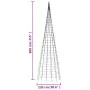 Árbol de Navidad en asta de bandera 3000 LED blanco frío 800 cm de , Luces de Navidad - Ref: Foro24-358121, Precio: 165,26 €,...