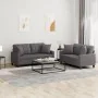 Juego de sofás con cojines 2 piezas cuero sintético gris de , Sofás - Ref: Foro24-3201370, Precio: 407,32 €, Descuento: %