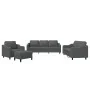 Juego de sofás con cojines 4 piezas tela gris oscuro de , Sofás - Ref: Foro24-3201779, Precio: 710,26 €, Descuento: %
