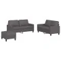 Juego de sofás con cojines 3 piezas cuero sintético gris de , Sofás - Ref: Foro24-3201415, Precio: 472,13 €, Descuento: %