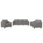 Juego de sofás con cojines 3 piezas tela gris taupe de , Sofás - Ref: Foro24-3201793, Precio: 666,44 €, Descuento: %