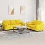 Juego de sofás con cojines 2 piezas tela amarillo claro de , Sofás - Ref: Foro24-3201855, Precio: 447,74 €, Descuento: %