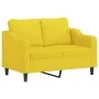 Juego de sofás con cojines 2 piezas tela amarillo claro de , Sofás - Ref: Foro24-3201855, Precio: 447,74 €, Descuento: %