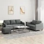 Juego de sofás con cojines 3 piezas tela gris oscuro by , Sofas - Ref: Foro24-3201843, Price: 536,21 €, Discount: %