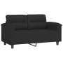 Juego de sofás con cojines 3 piezas tela microfibra negro de , Sofás - Ref: Foro24-3202359, Precio: 640,53 €, Descuento: %